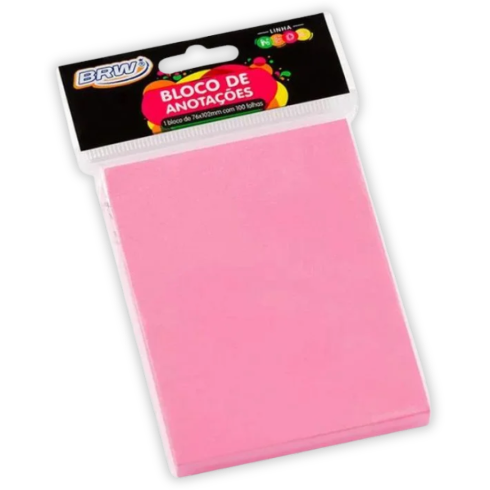 Bloco Smart Notes 76mm x 102mm Neon 100 Folhas BRW - #4