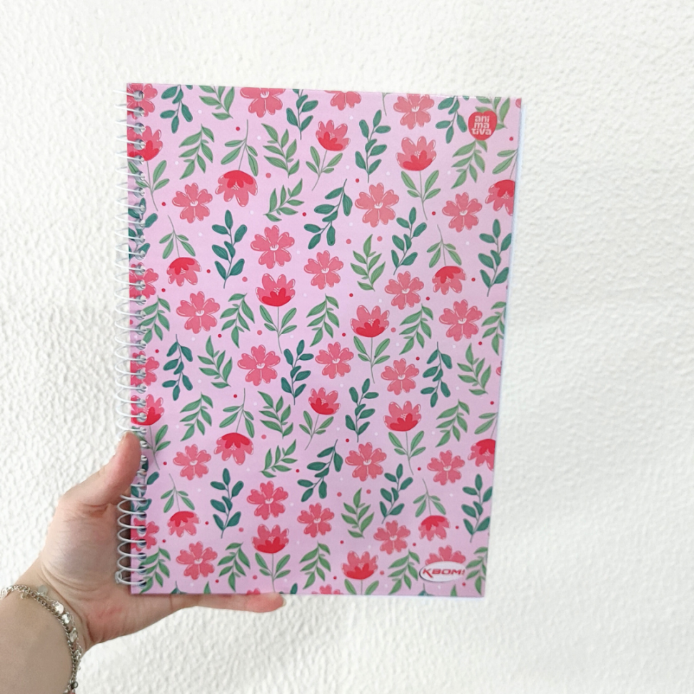 Caderno com Espiral Universitário KBom! Feminino 1 Matéria Animativa - #14