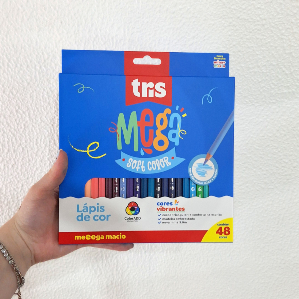 Lápis de Cor 48 Cores Mega Color ADD Tris - #1