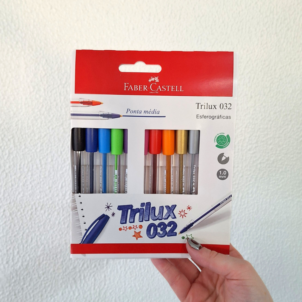 Kit Canetas Trilux 032 10 Cores Faber-Castell - #1