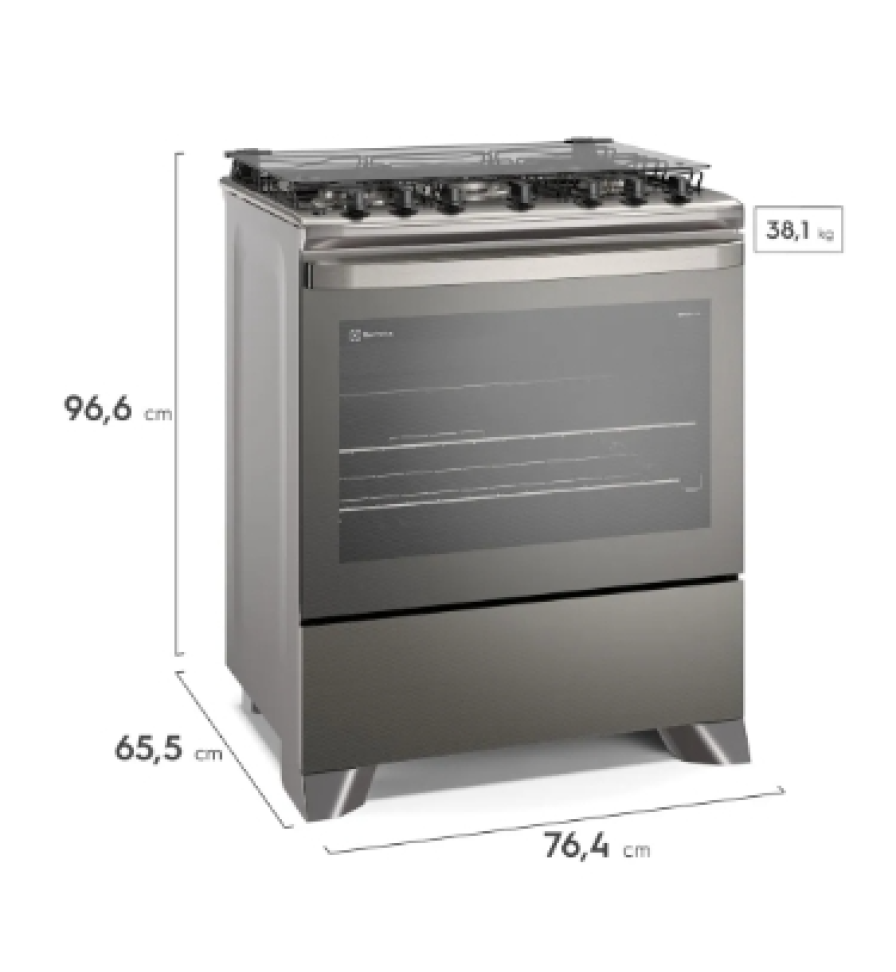 Fogão de chão Experience 5 bocas 108.9L prateado Electrolux - #2