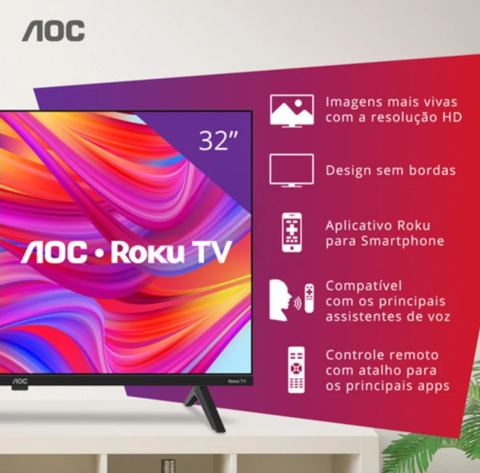 Smart Tv 32 Hd Aoc Tv Hdmi 1 Usb Wifi Roku - #2