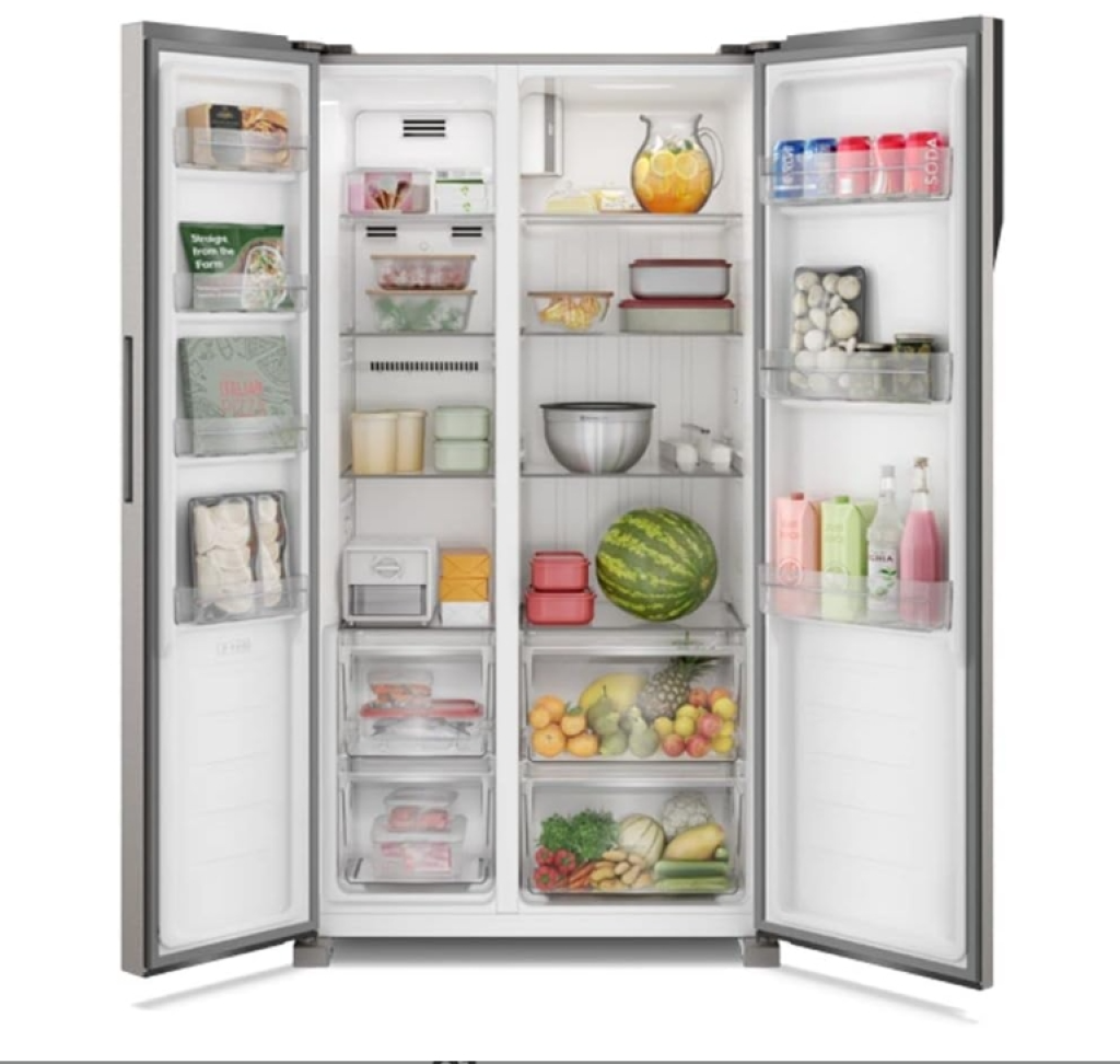 Geladeira Electrolux frost free side by Inox Look 435l autoSense SBS IS4S - #4