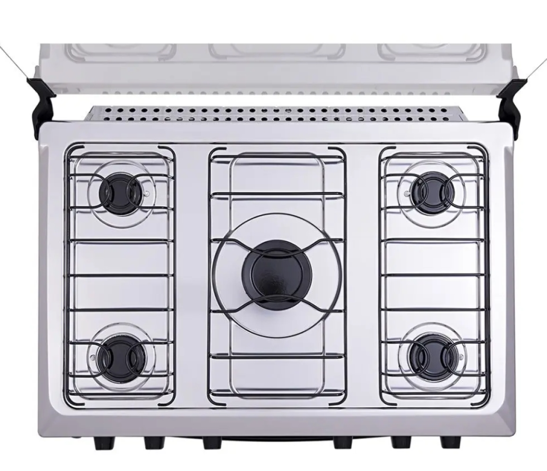 Fogão Atlas 5 Bocas Mônaco Plus com Mesa Inox e Acendimento Automático Preto Bivolt - #1