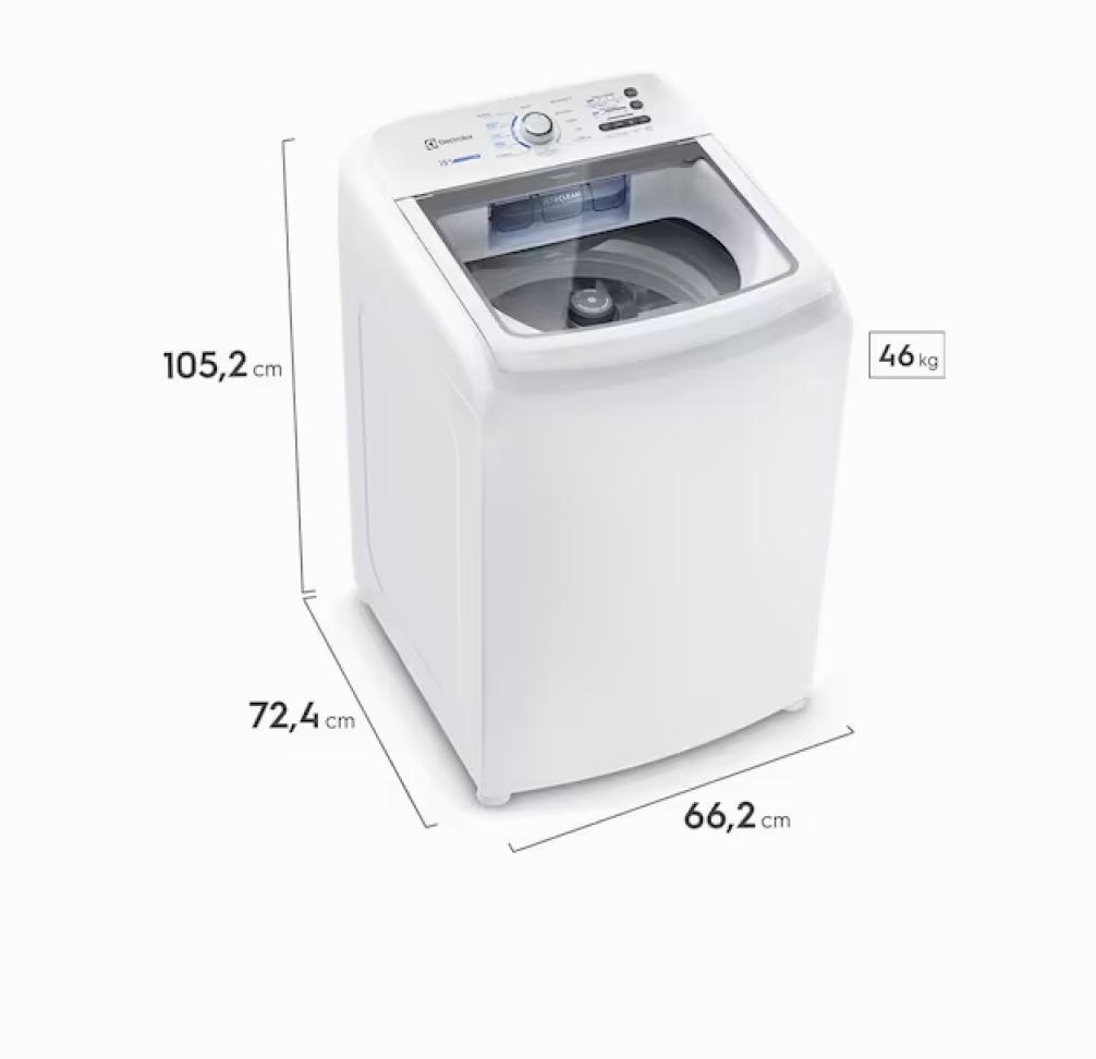 Máquina de Lavar 15kg Electrolux Essential Care com Cesto Inox, Jet&Clean e Ultra Filter - 110V - #1