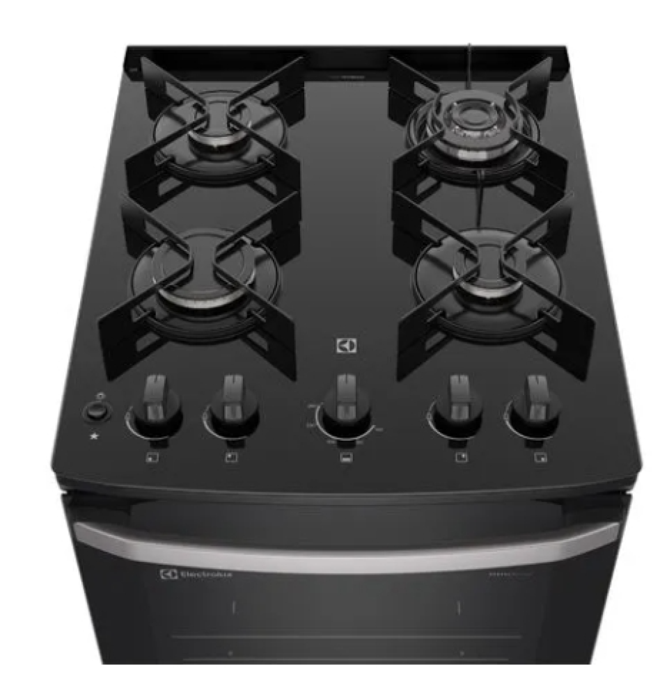 Fogão 4 bocas Electrolux Prata Efficient com Mesa de Vidro, Tripla Chama e VaporBake (FE4GS) - Bivolt - #1