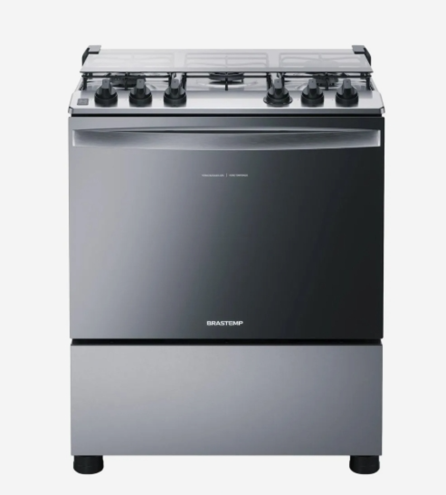 Fogão Brastemp 5 Bocas Cor Inox com Botões Removíveis e Exclusivo Aro Protetor - - #5