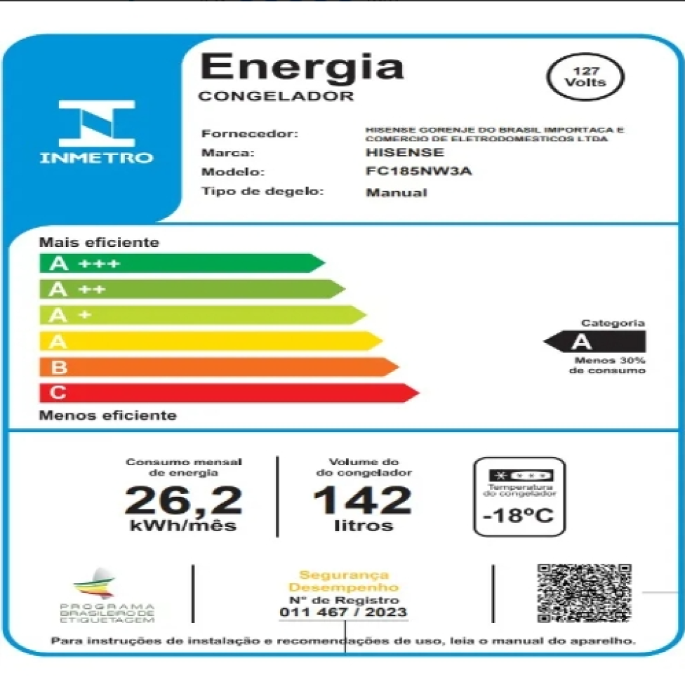 Freezer Horizontal Hisense 142l Branco - #1