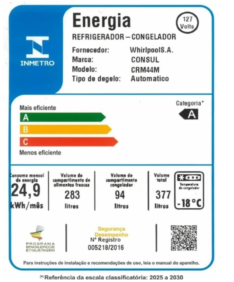 Geladeira Frost Free Duplex 377 litros Consul - CRM44MB 220v - #4