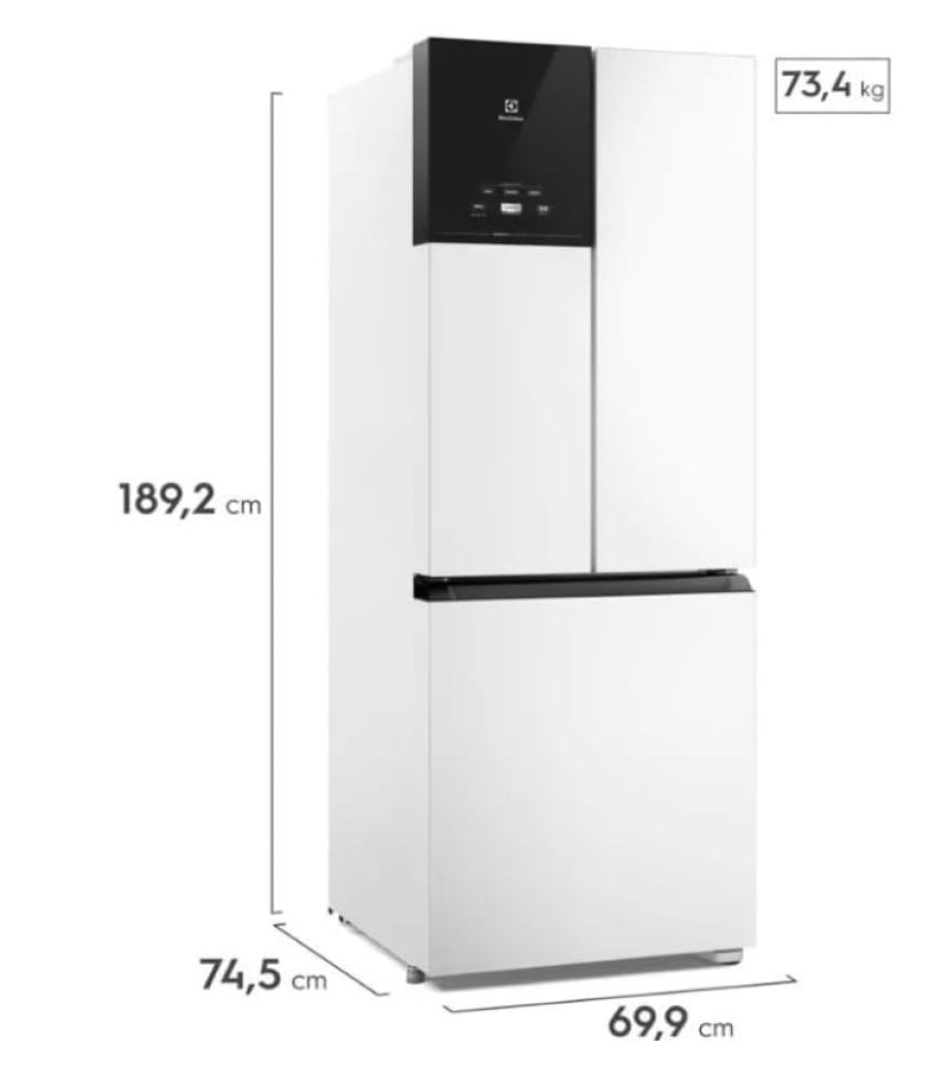 Geladeira Electrolux Frost Free Inverter 480L Efficient AutoSense 3 Portas Branca (127, Volts) - #3