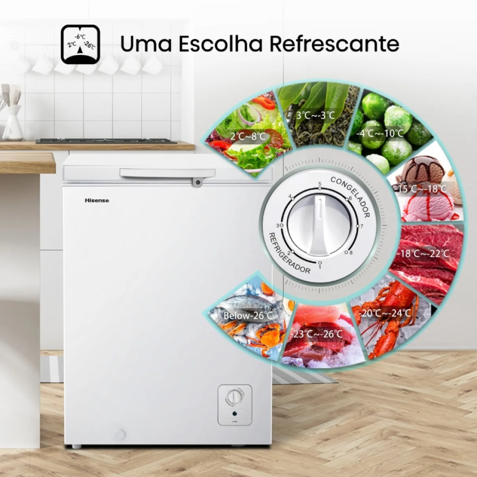 Freezer Horizontal Hisense 142l Branco - #1