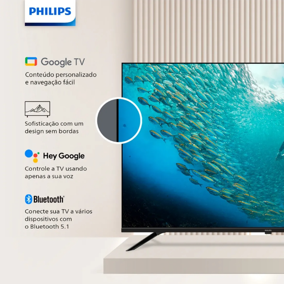 Smart Tv Philips 55 4K Uhd Google Tv - 55Pug7019/78 - #6