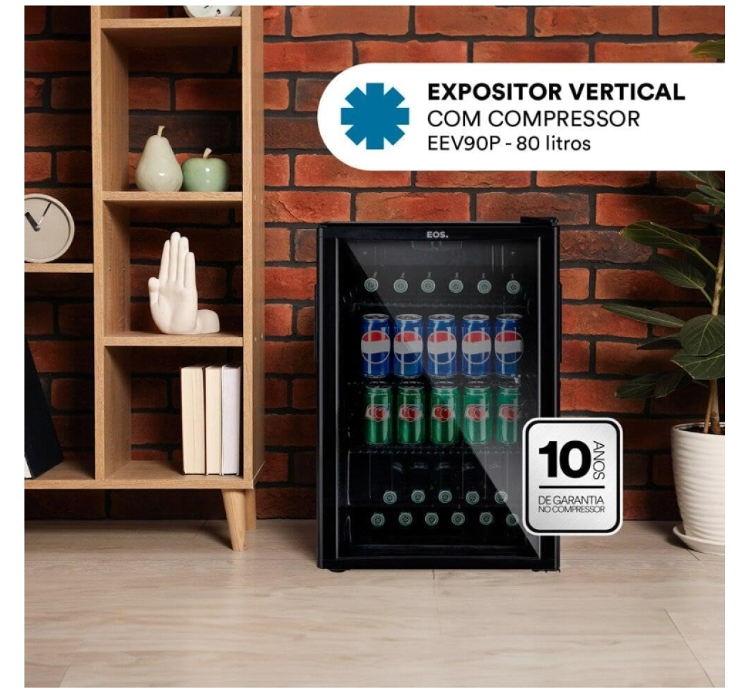 Refrigerador Expositor Vertical EOS 80 Litros Eco Gelo All Black EEV90P - #1