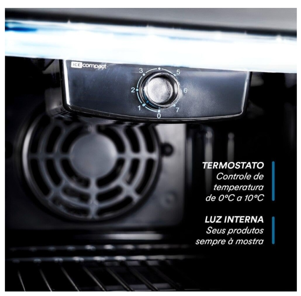 Refrigerador Expositor Vertical EOS 80 Litros Eco Gelo All Black EEV90P - #1