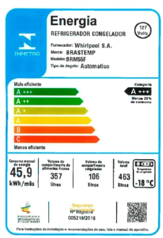 Geladeira Frost Free BRM55FK Duplex 463L inox Brastemp - #4
