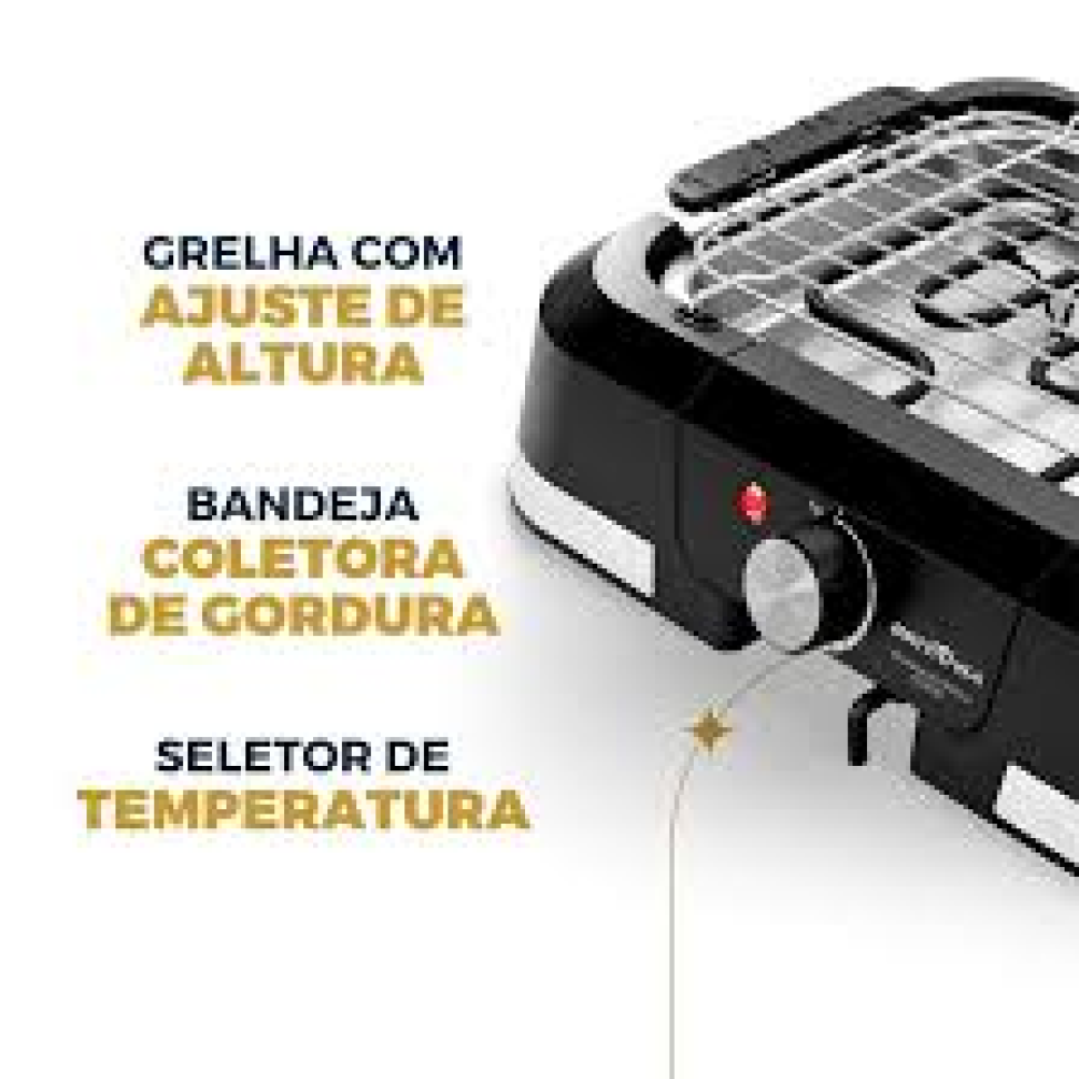 Churrasqueira Elétrica Britânia 1500W Menos Fumaça BCQ10A - #2