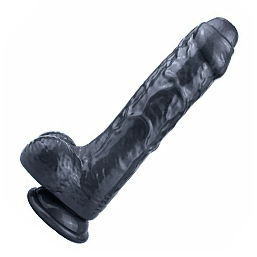 Prótese Silicone com Ventosa Martin G - Preto - 24cm