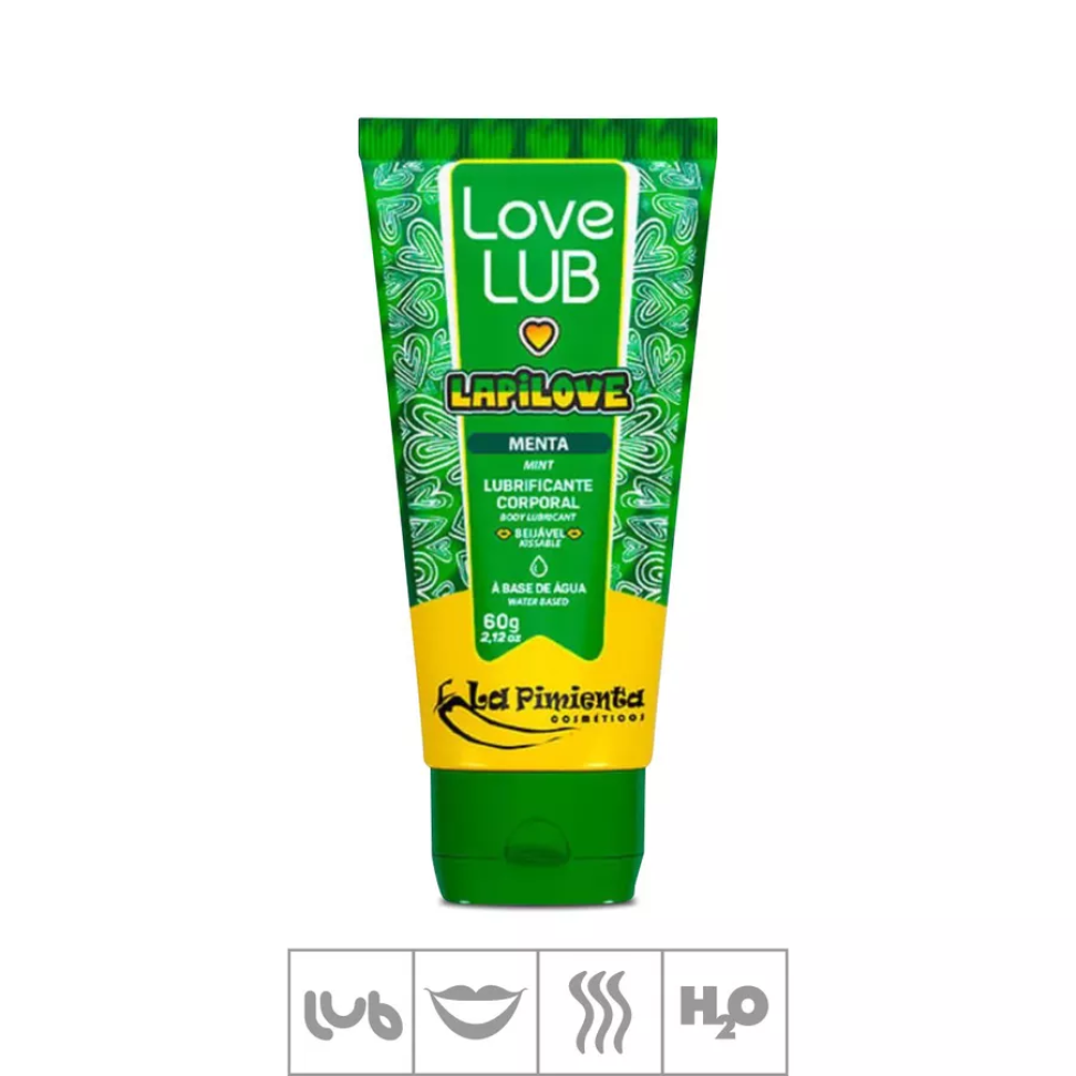 Lubrificante Beijável Love Lub Bubbalove 60g - Menta