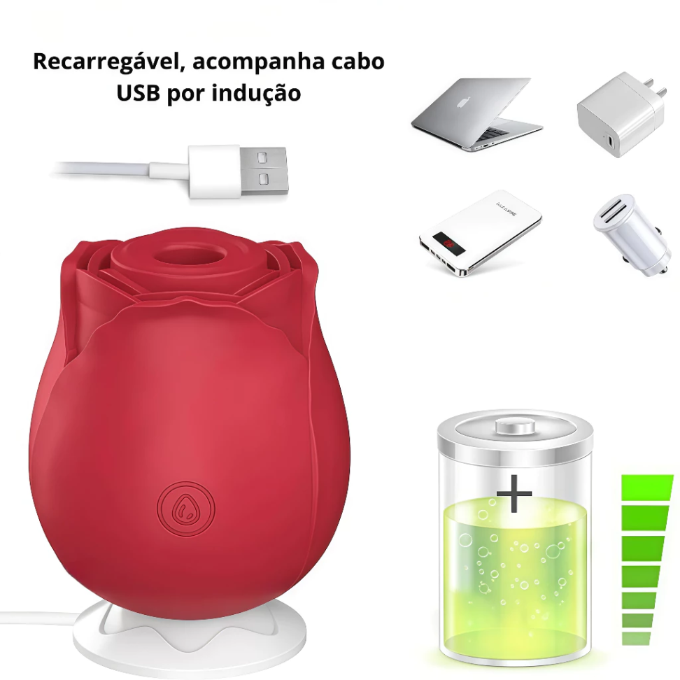 Estimulador Com Pulsação Formato De Rosa Magic Rose SI - #3