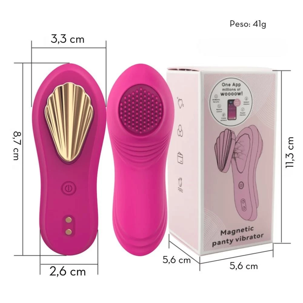 Vibrador Feminino Ponto G Clitóris Calcinha Recarregável Imã potente Controle Aplicativo - #3