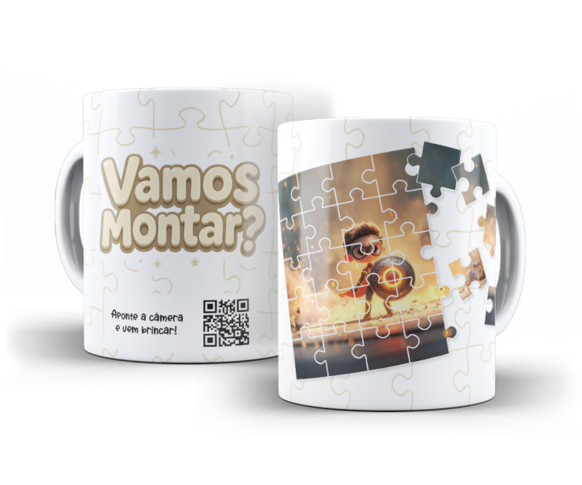 CANECA  QUEBRA- CABEÇA POLÍMERO - #2