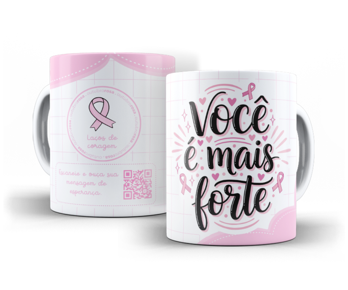 CANECA OUTUBRO ROSA - LAÇOS DE CORAGEM - #1