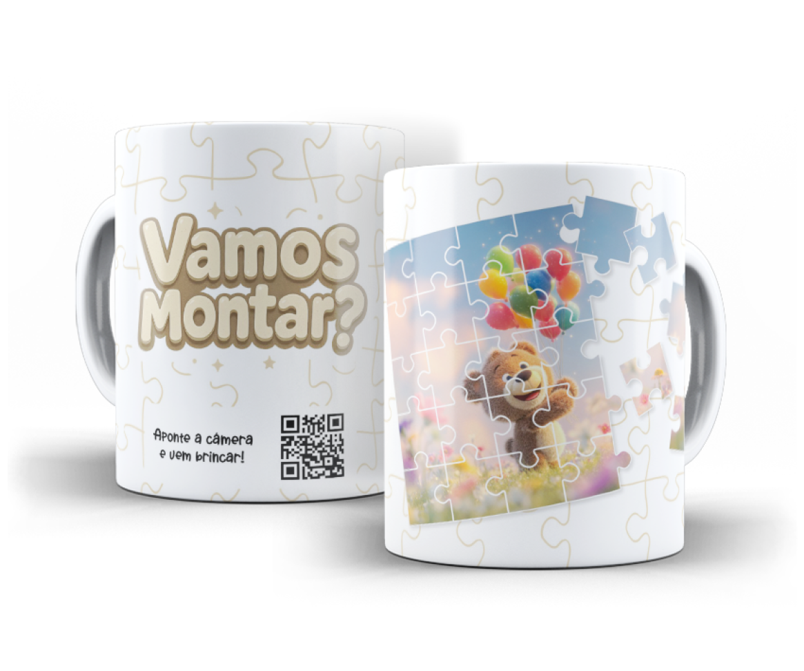 CANECA  QUEBRA- CABEÇA POLÍMERO - #3