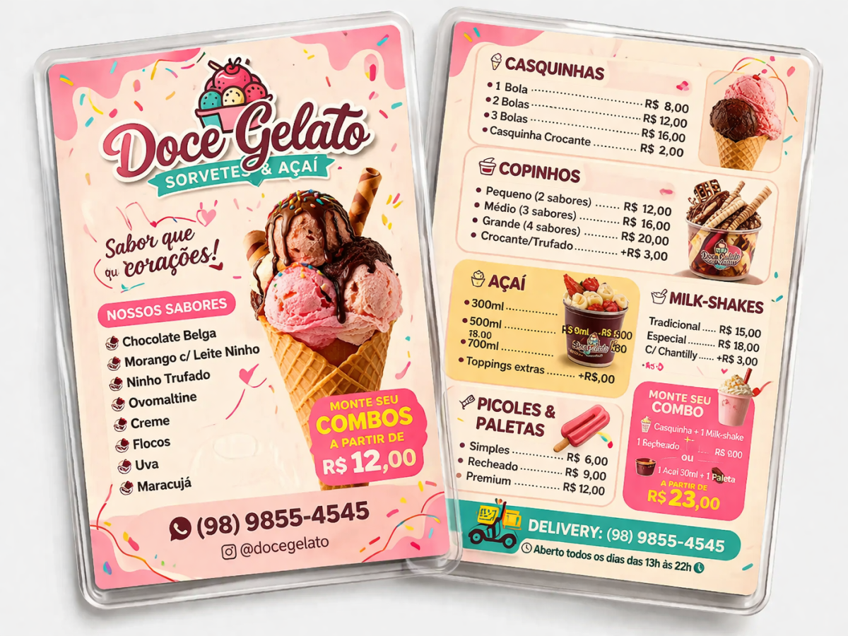 10 Uni. Cardápio Personalizado A4 Plastificado (promoção) - #2