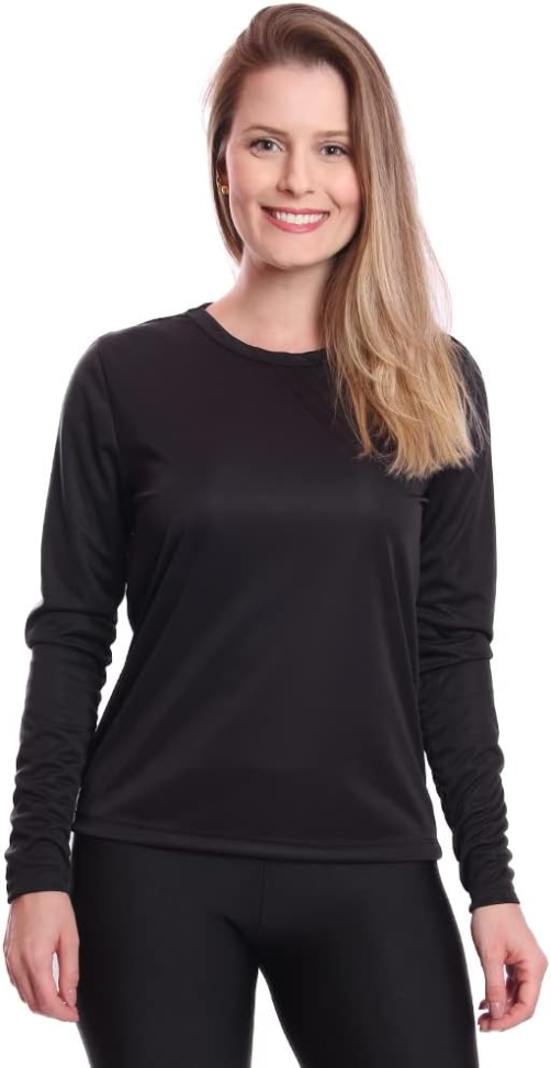 Kit 3 Camisetas Feminina Manga Longa Proteção Solar UV - #1