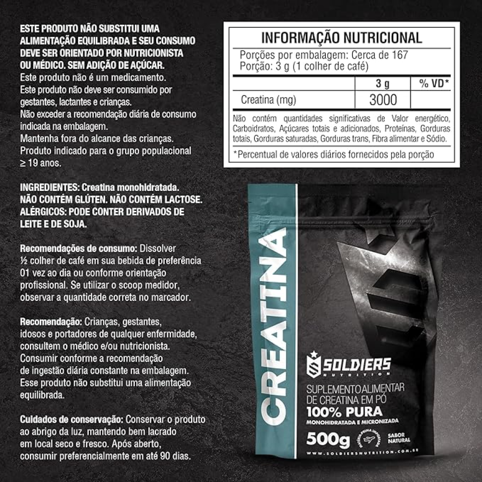 Soldiers Nutrition Creatina Monohidratada 500g - #4