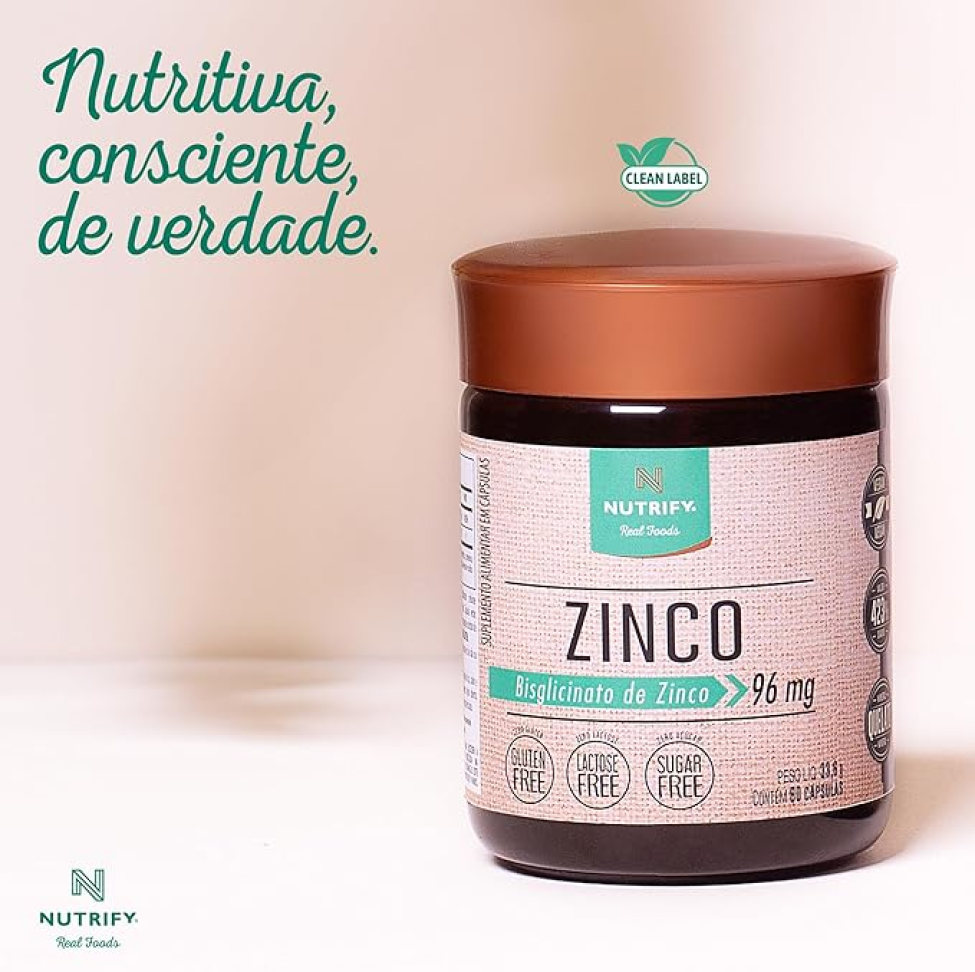 Vitamina de Zinco Nutrify 60 cápsulas - #1