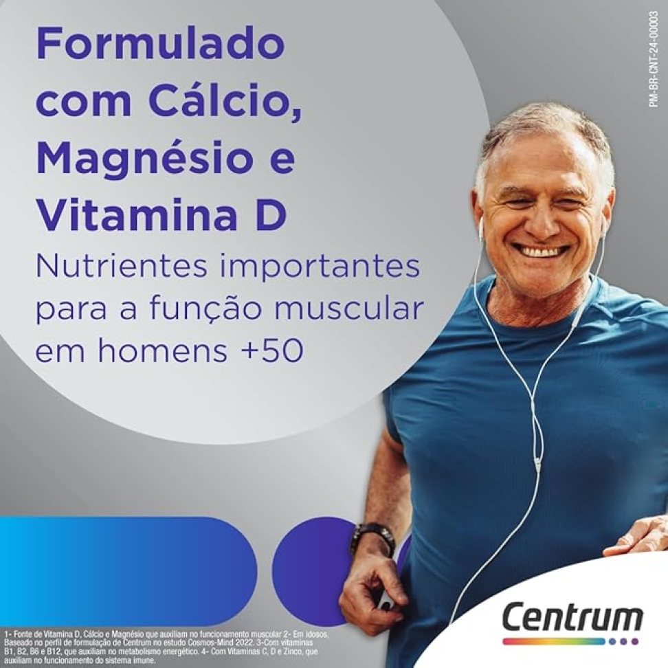 Centrum Homem 50 Mais Multivitaminico, com Vitamina D, Vitamina B12, Calcio e Magnesio, 150 Comprimidos - #1