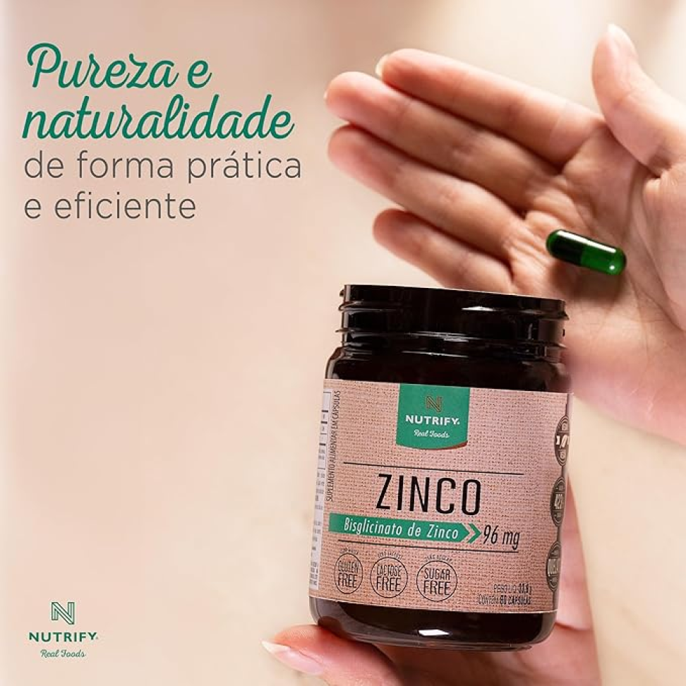 Vitamina de Zinco Nutrify 60 cápsulas - #1