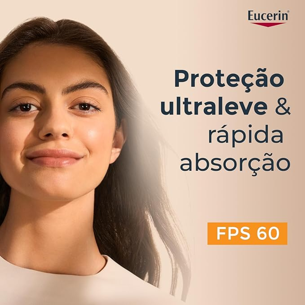EUCERIN Protetor Solar Facial Ultra Fluido FPS 60 50ml, Hydro Fluid, Antioleosidade, Antioxidante, Rosto, Proteção UVA, UVB e Luz Visível - #1