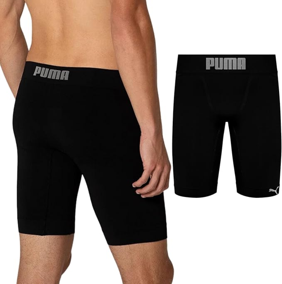 Bermuda Long Boxer Puma Térmica Sem Costura Alongada Cós 45mm Masculino Adulto - #1