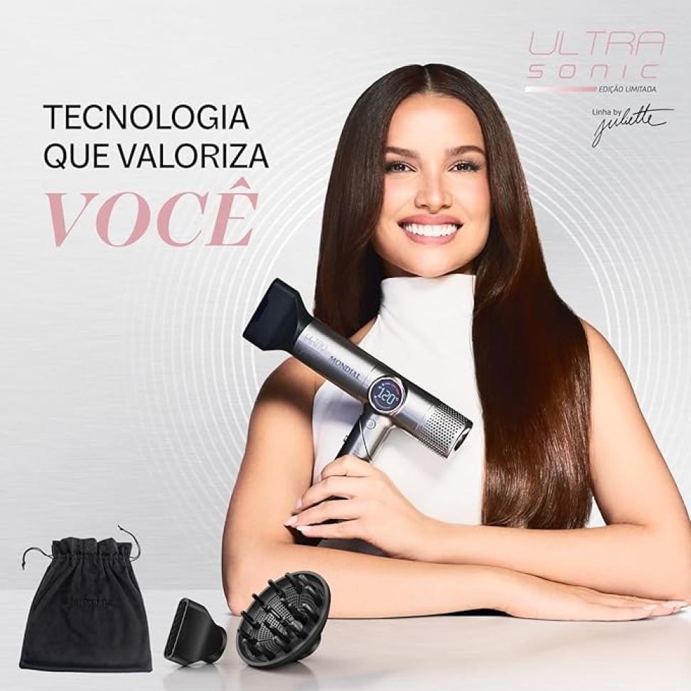 Secador Mondial Ultra Sonic By Juliette BLDC com Cabo Dobrável 127V - #1