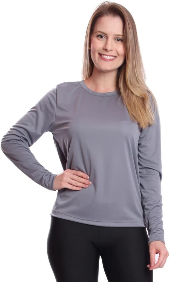 Kit 3 Camisetas Feminina Manga Longa Proteção Solar UV - #1