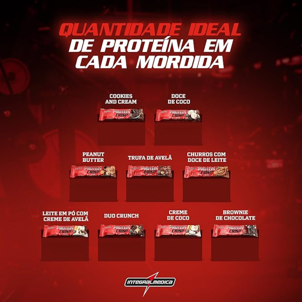 Integralmédica - Barra Proteína Crisp Bar Cookies and Cream - Display com 12 unidades - #3