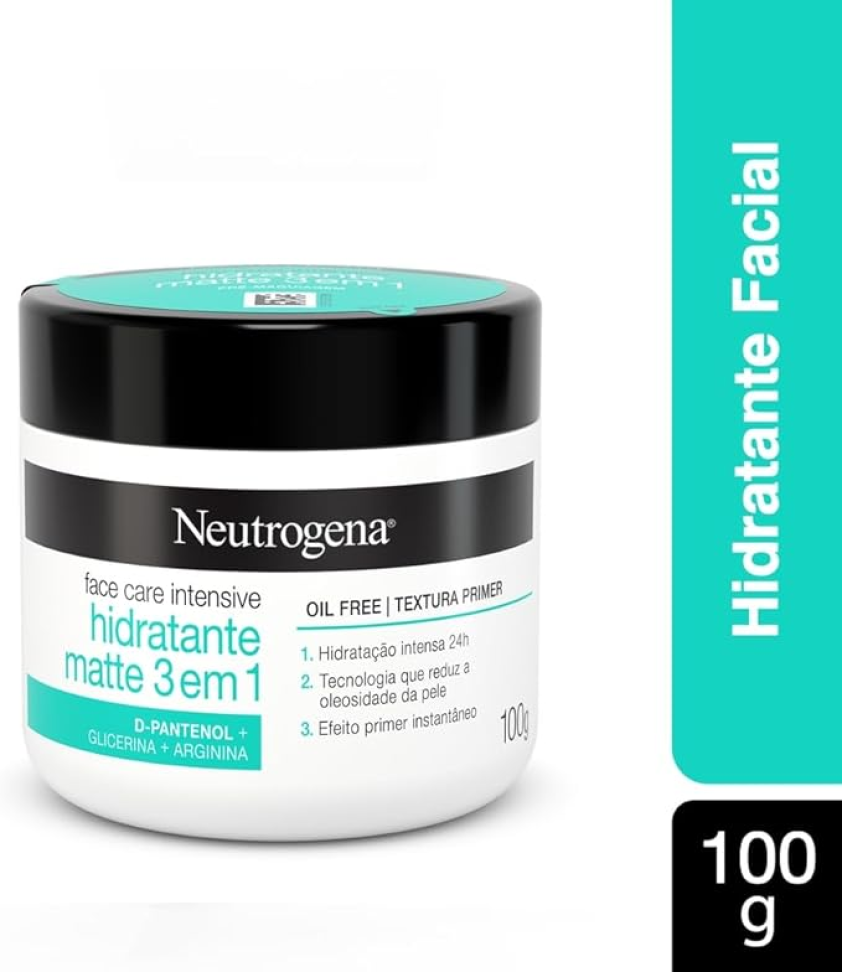 Neutrogena Hidratante Facial Matte 3 em 1 Face Care Intensive, 100g - #2