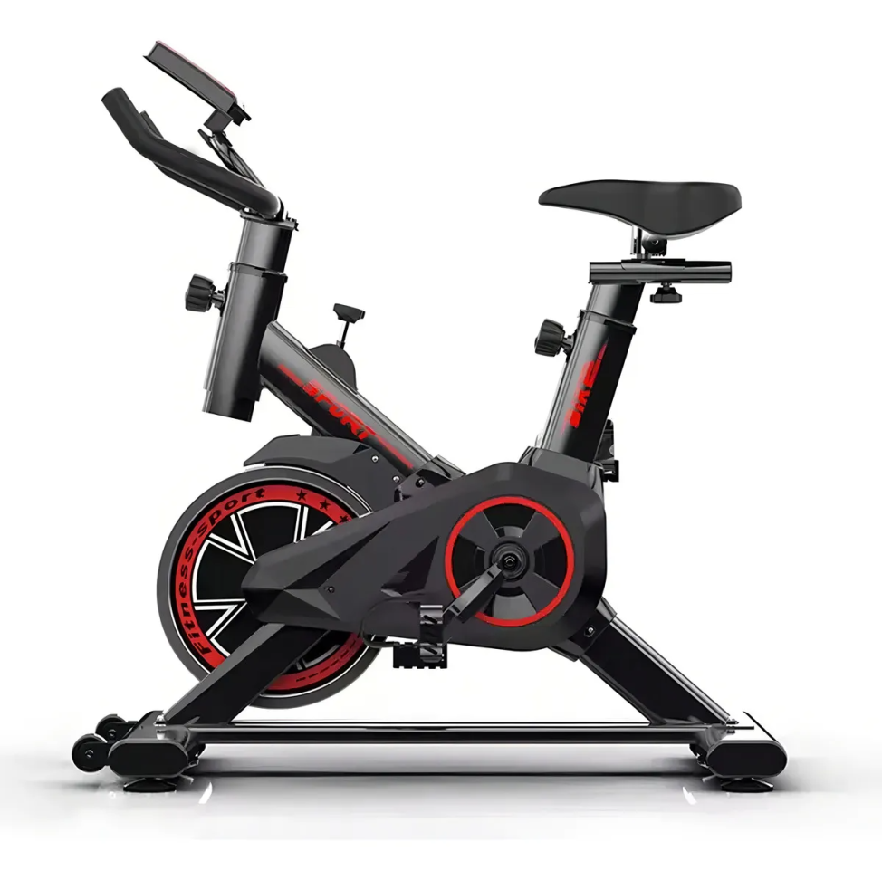 Bicicleta Ergométrica Fitness para Cardio e Musculação com base Cor Preto e Vermelho Epsilon Marca Redfin 8kg Inercia - #4