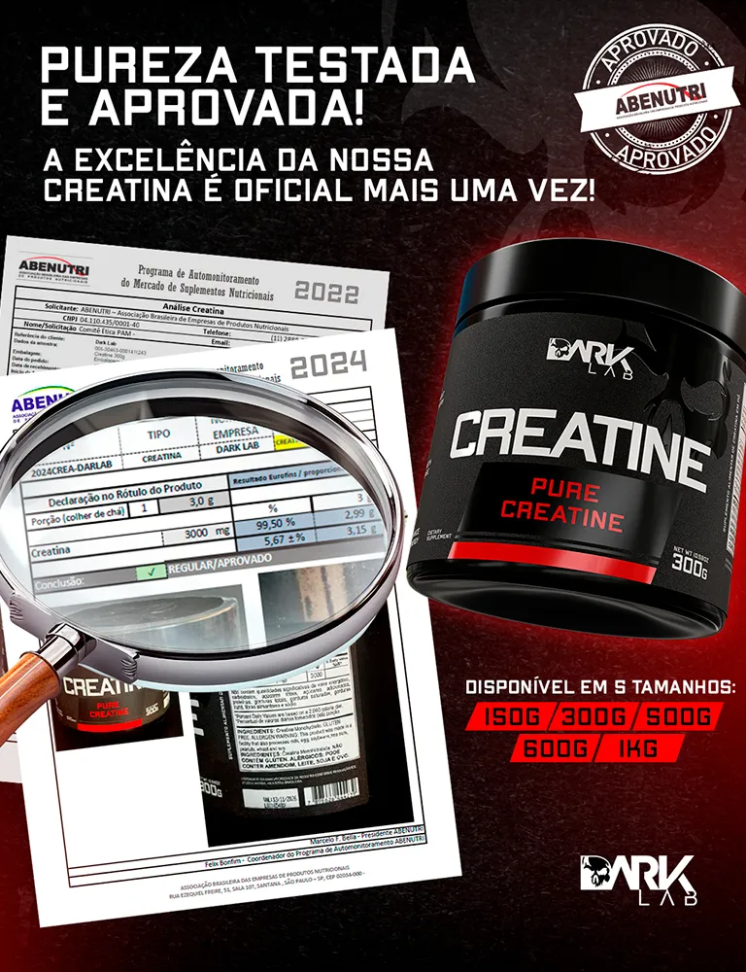 Creatina Monohidratada Pura 600g Dark Lab Unidade - #5
