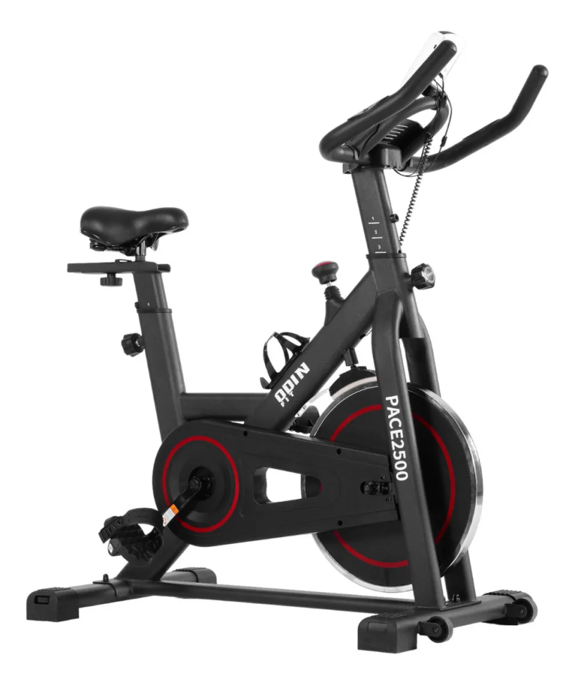 Bicicleta Ergométrica Para Spinning Mecanica 6kg Odin Fit Cor Preto e Vermelho - #3
