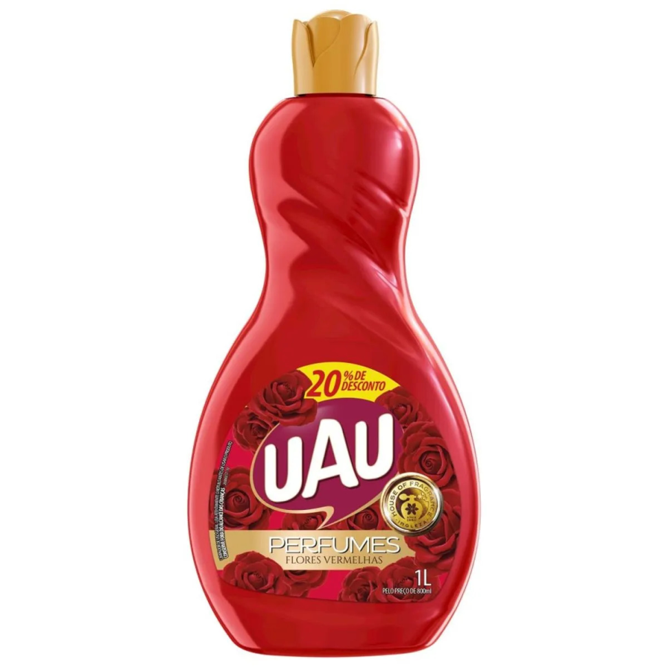Limpador Pefumado UAU Litro Flores Vermelhas