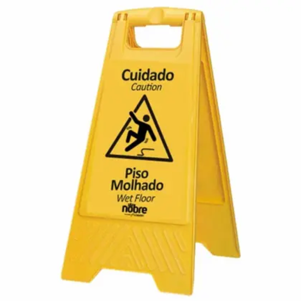 Placa sinalizadora piso molhado Nobre