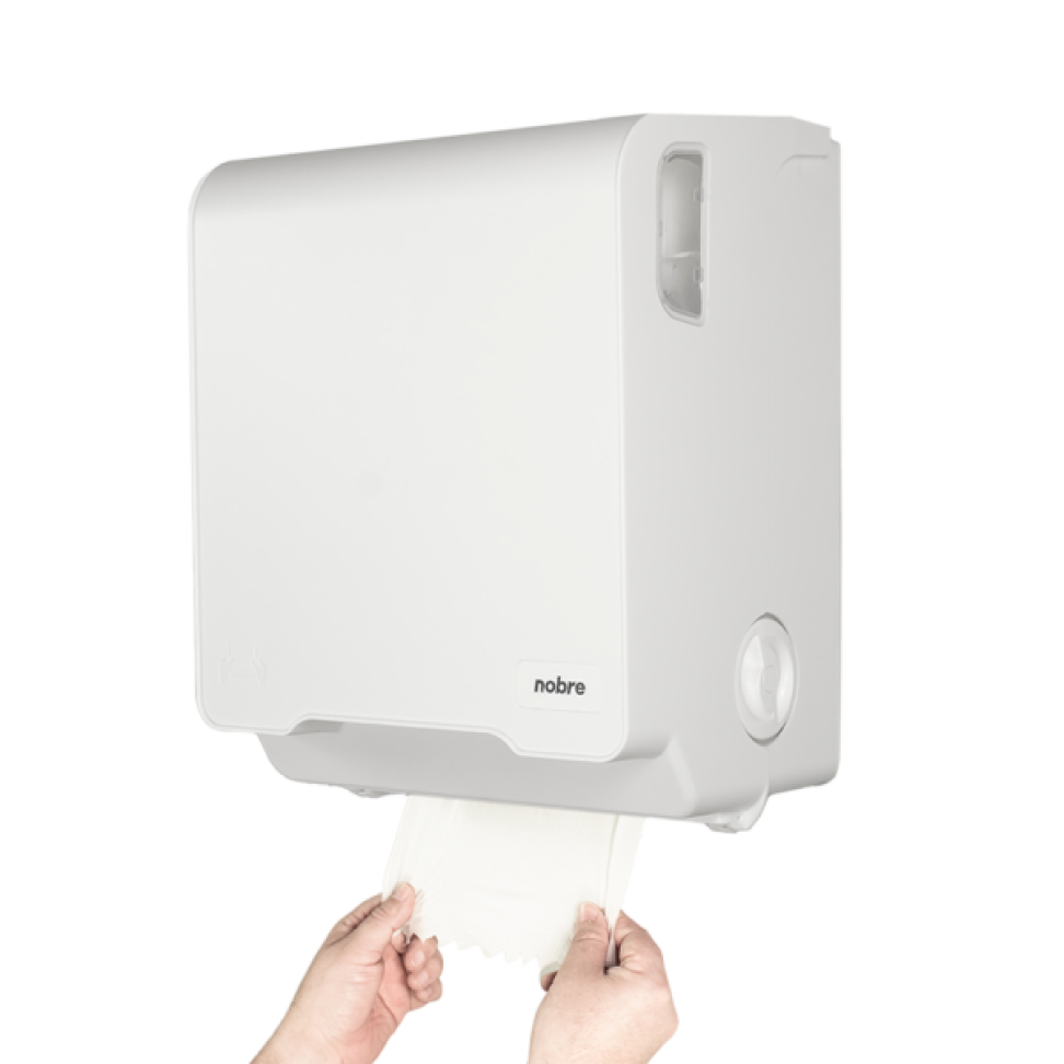 Dispenser autocortante p/ toalha bobina mecânico branco Brave - Nobre - #1