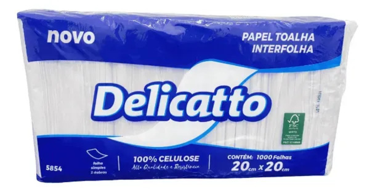 papel interfolhado 100% celulose Delicatto 1000fls