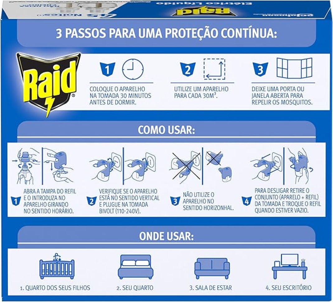 Refil Raid Repelente Eletrico c/ 2 unids