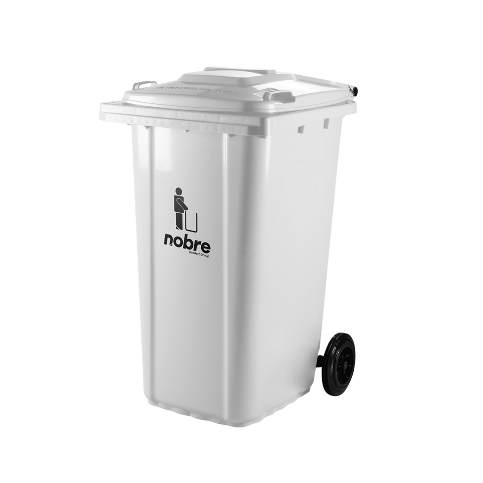 Coletora plastica 240l. c/rodas (mod. europeu) Branca- Nobre - #3