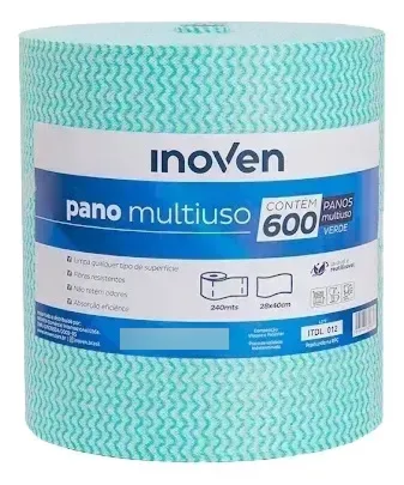 Rolo Pano Multiuso Inoven Verde 240 Mts - 600 Panos 28x40cm