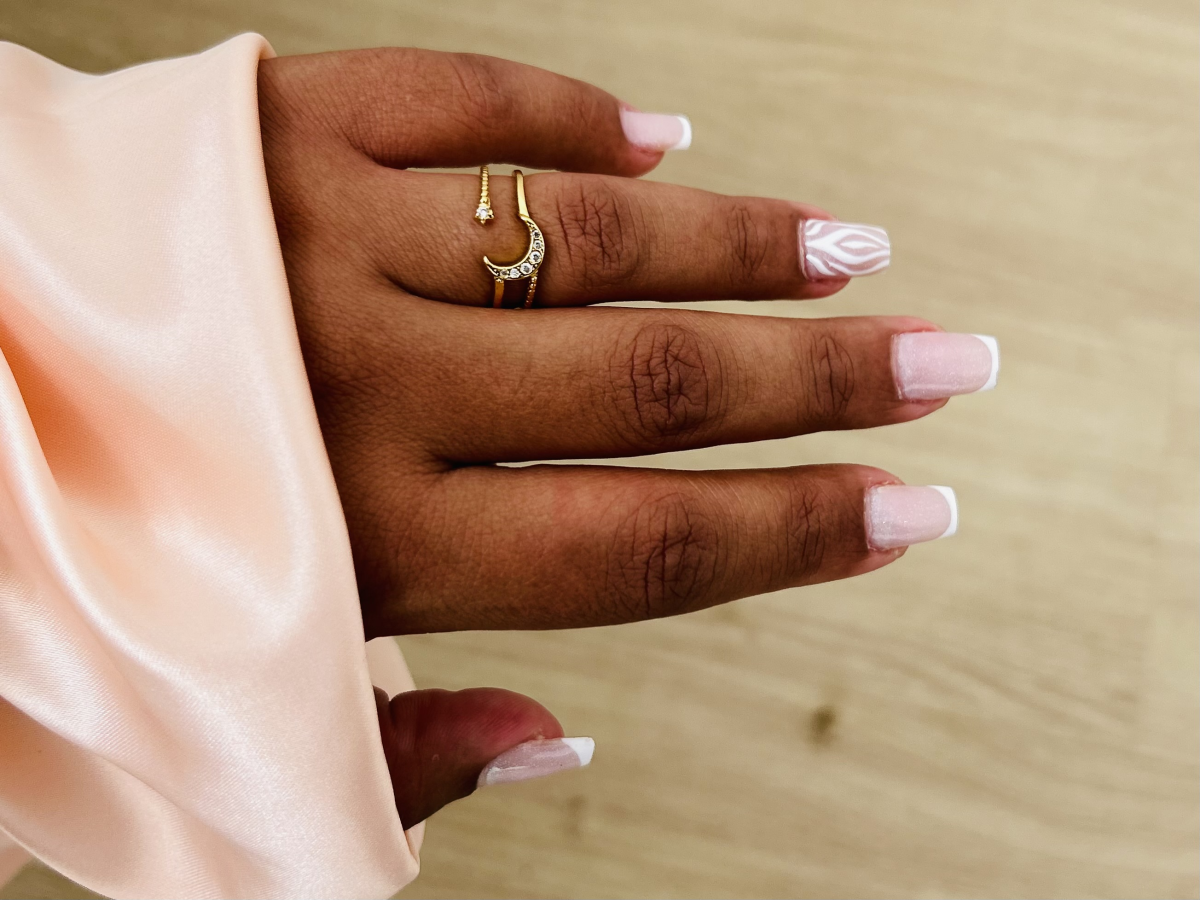 Anel Ajustável Lua e Estrela Cravejada Banhado Ouro 18k (Celestial) - #4